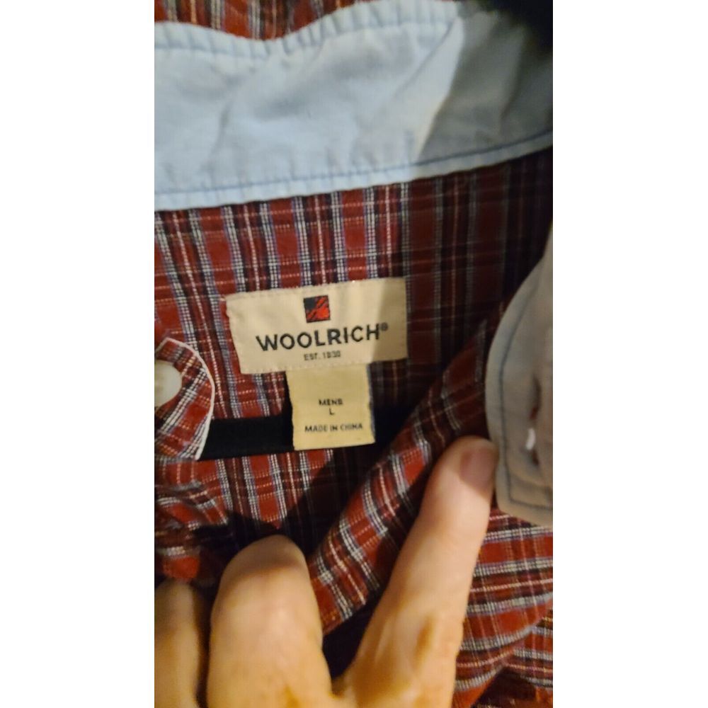 Vintage Woolrich Shirt Mens Large Red Black Flannel USA 90s - Picture 4 of 5